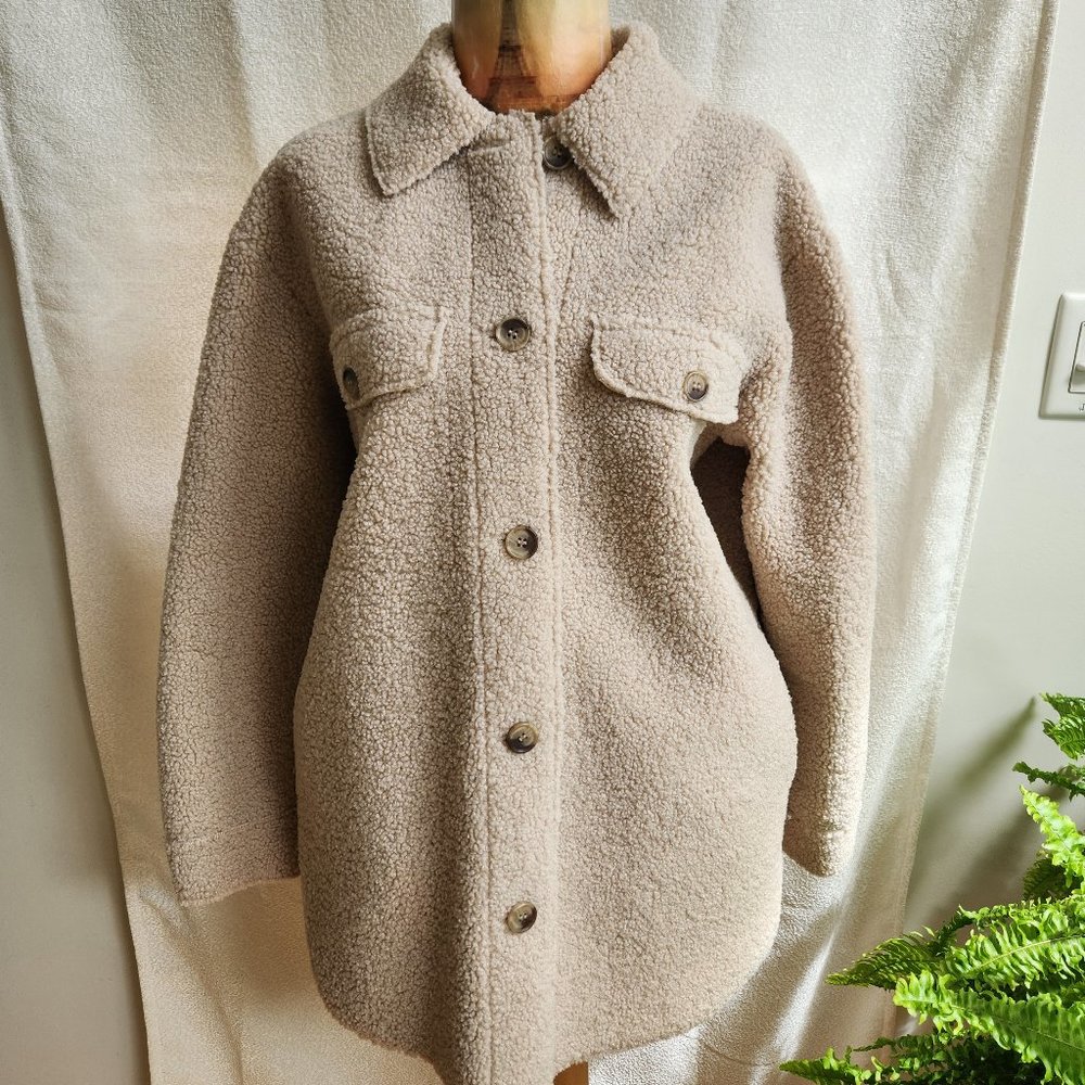 Plush off white Coat